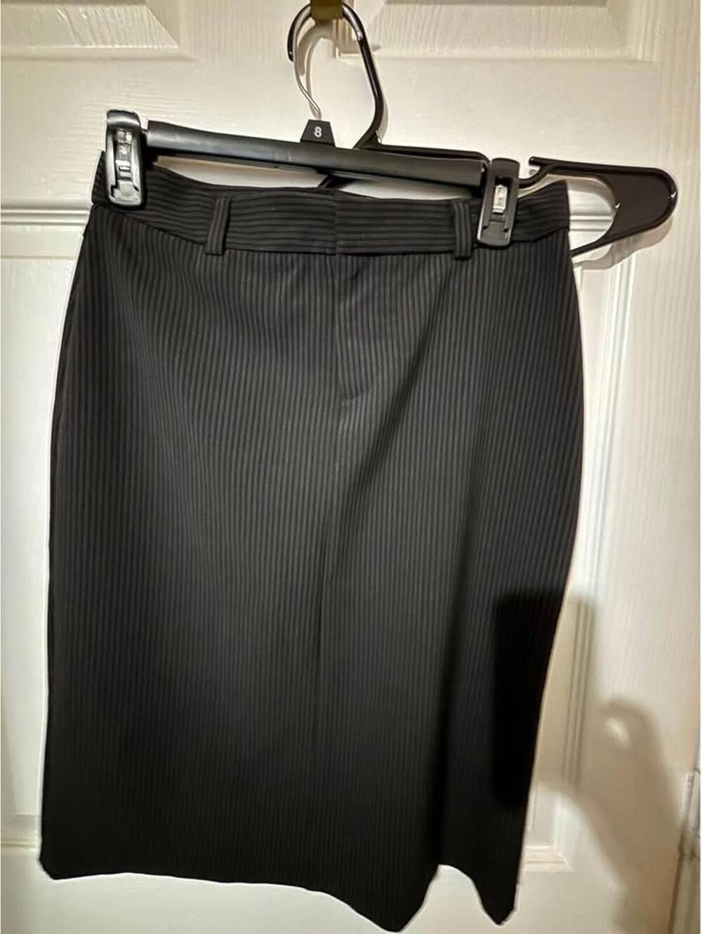 vintage GAP Women's Black Pinstripe Stretch Pencil Skirt Size 2
